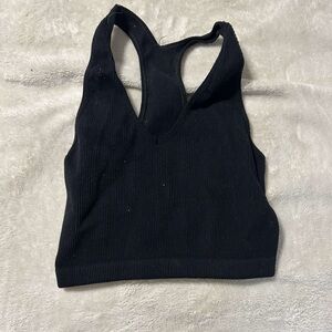 Black Ribbed Tank Top